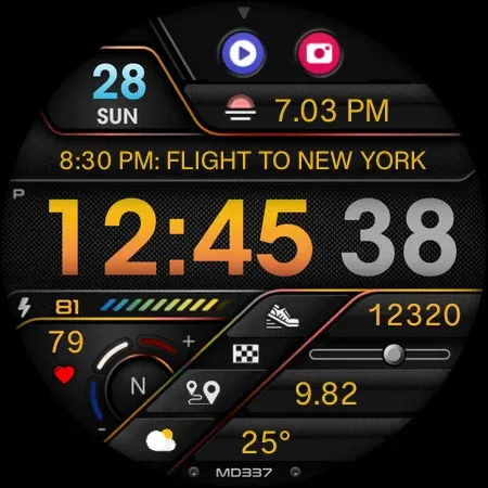 MD337 Digital watch face screenshot 16