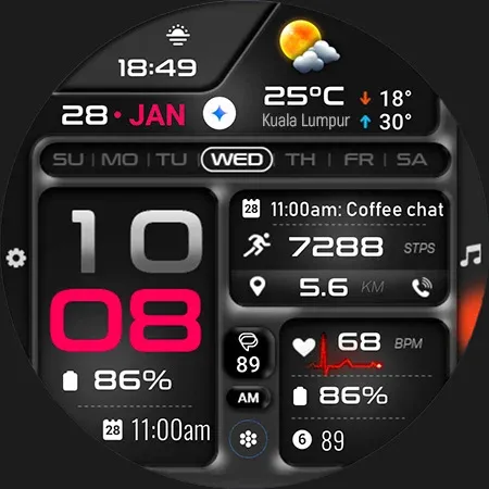 ML2U 380 Tactical Watch Face screenshot 28