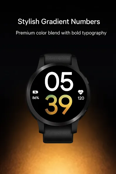 Modern Bold Digital WatchFace screenshot 2