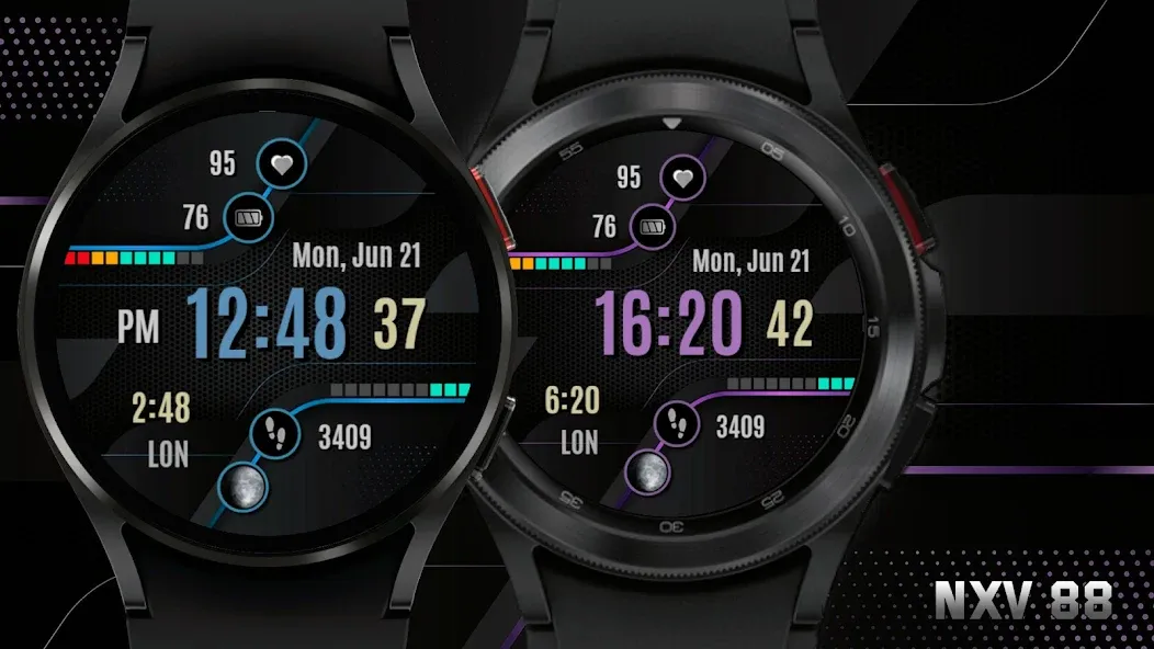 NXV88 Digital Watch Face screenshot 2