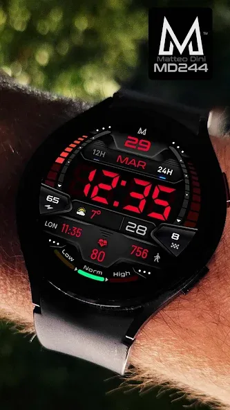 MD244 Digital watch face screenshot 3