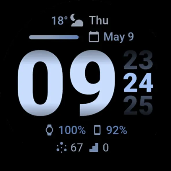 Streamlined Watch Face screenshot 11