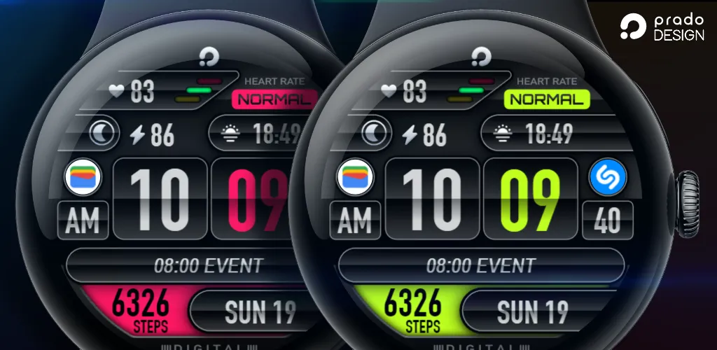 PRADO 05 Digital Watch Face screenshot 1