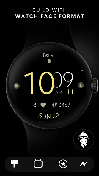 Battery v5 minimal watch face screenshot 4