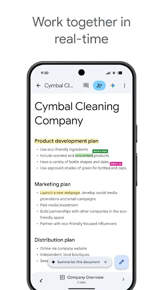 Google Docs screenshot 1