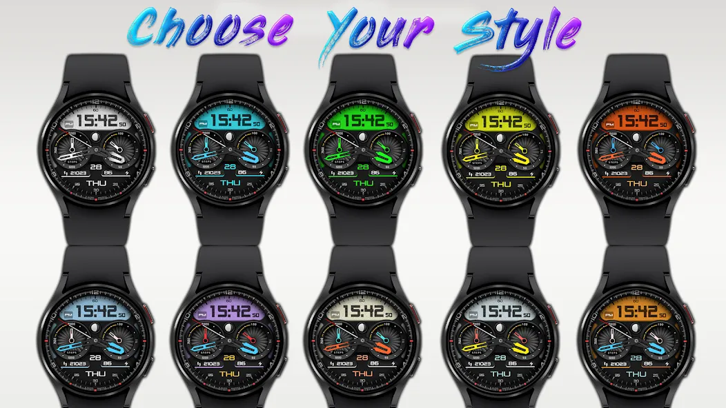 Colorful Hybrid Watch Face screenshot 1
