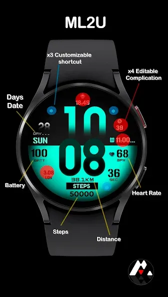ML2U 152 Watch Face screenshot 2