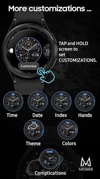 MD329 Hybrid Watch Face screenshot 7