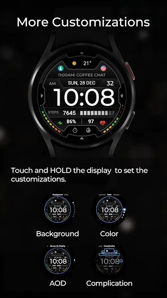 TVV Sport 9 Digital Watch Face screenshot 5