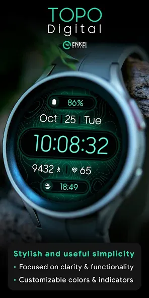 TOPO Digital - watch face screenshot 2
