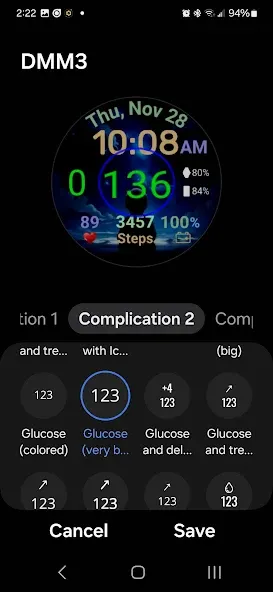 DMM3 Diabetic Watch Face XXL screenshot 20