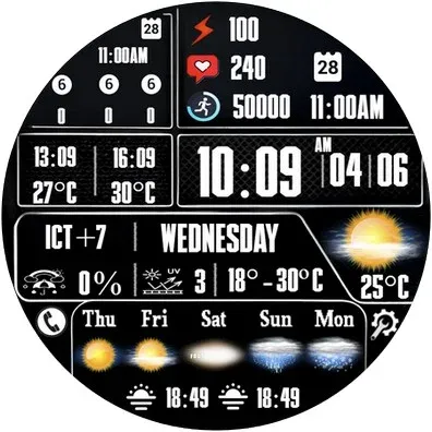 N-SPORT750 DigitalWeather Face screenshot 9