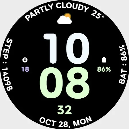 AWD CUTE W watch face screenshot 13