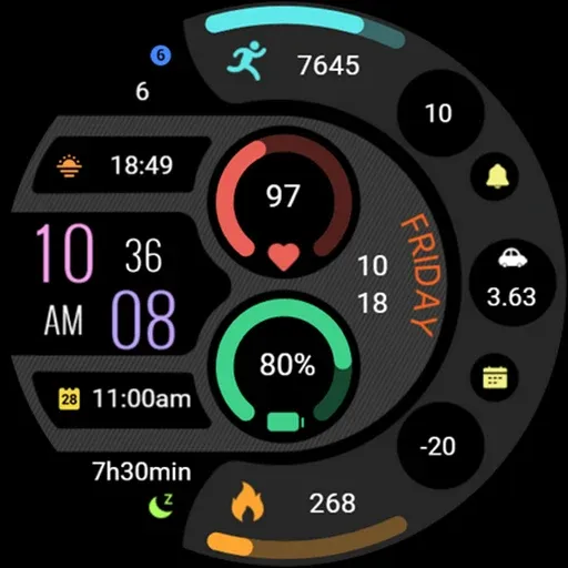 【Digital】Half Arc Widget screenshot 7