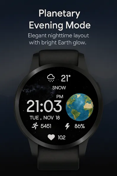 Earth Galaxy WatchFace screenshot 7