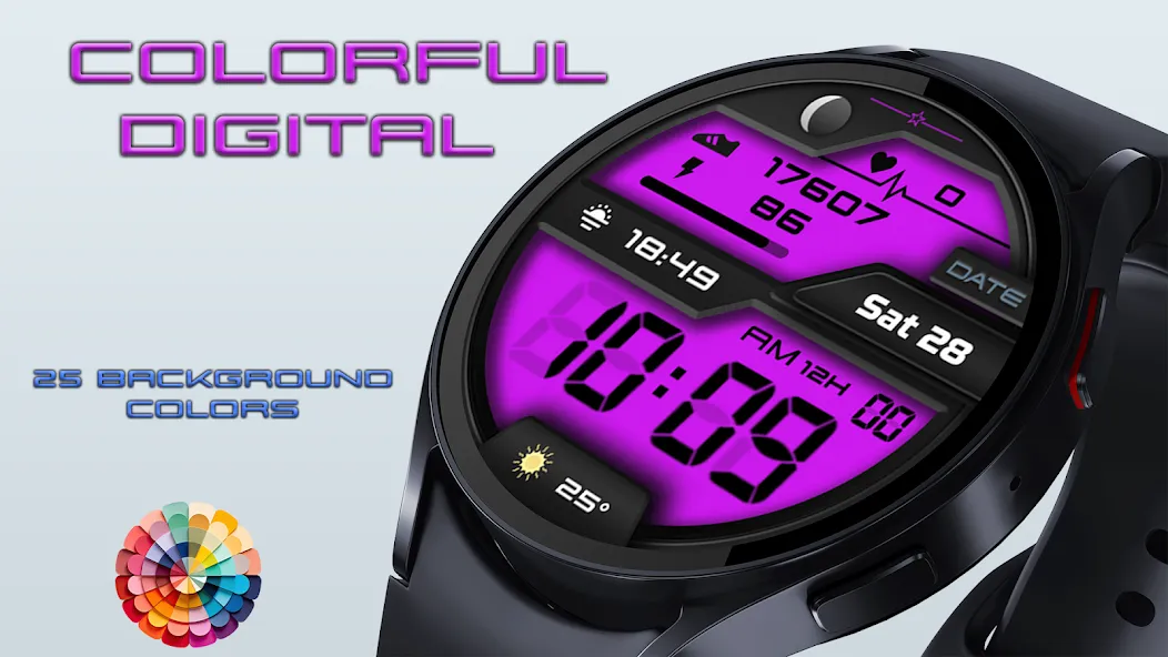 Colorful Digital Watch Face screenshot 3