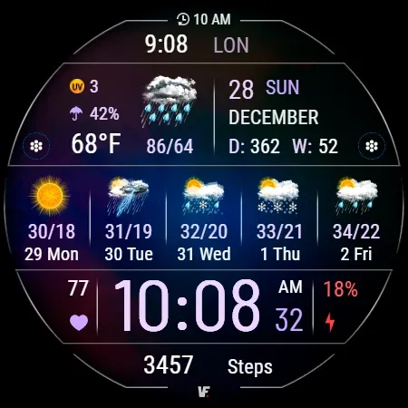 VF02 Weather Inform Watch Face screenshot 32