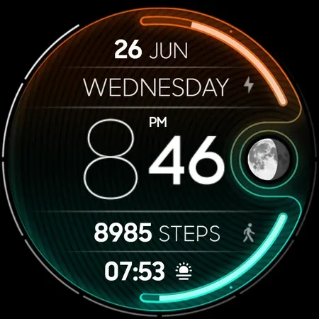 NEON Lunar - watch face screenshot 11