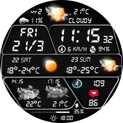 N-SPORT735 Weather Watch Face screenshot 9