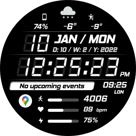 WFP 242 Sporty watch face screenshot 36