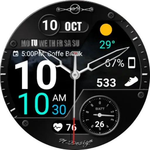 WearOS Hybird WatchFace NTV567 screenshot 25