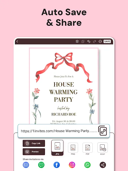 Invitation Maker: Cards & RSVP screenshot 16