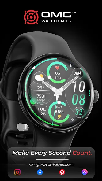 OMG 339 Hybrid Watch Face screenshot 3
