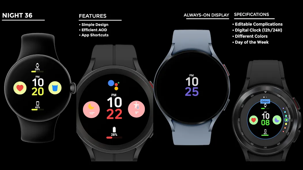 Night 36 - watch face screenshot 15
