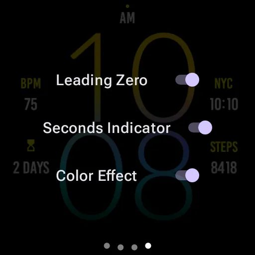 Yellow Blue Light Watch Face screenshot 9