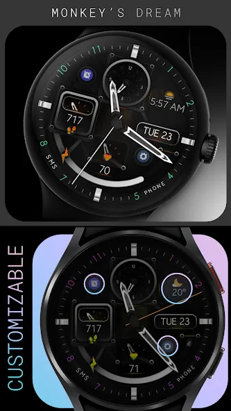 Dream 104 Analog Watch Face screenshot 2