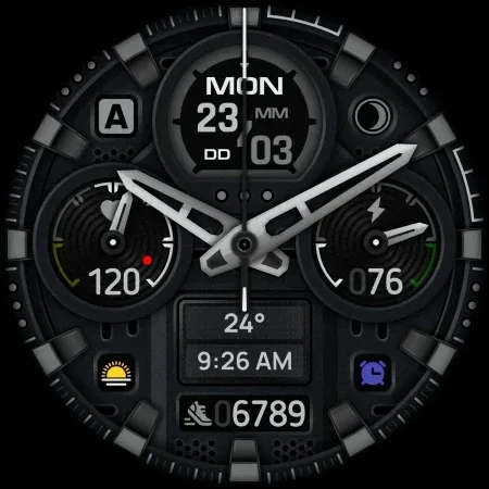 SH072 Watch Face, WearOS watch screenshot 13