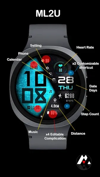ML2U 92 Watch Face screenshot 2