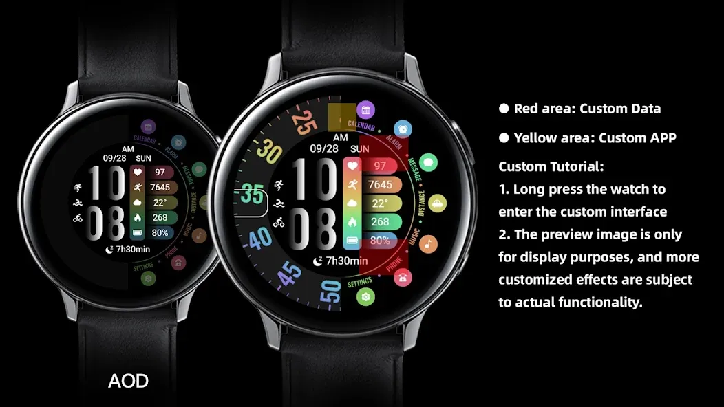 Half Screen Rainbow ZKin Watch screenshot 4