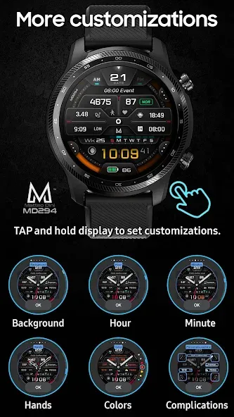 MD294 Analog watch face screenshot 6
