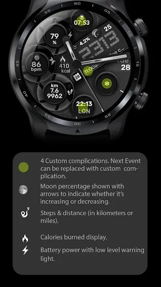 Digital Watch Face CUE097 screenshot 2