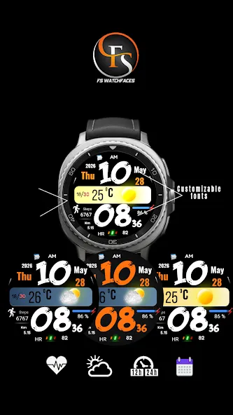 FSW315 Digital Watch Face screenshot 2