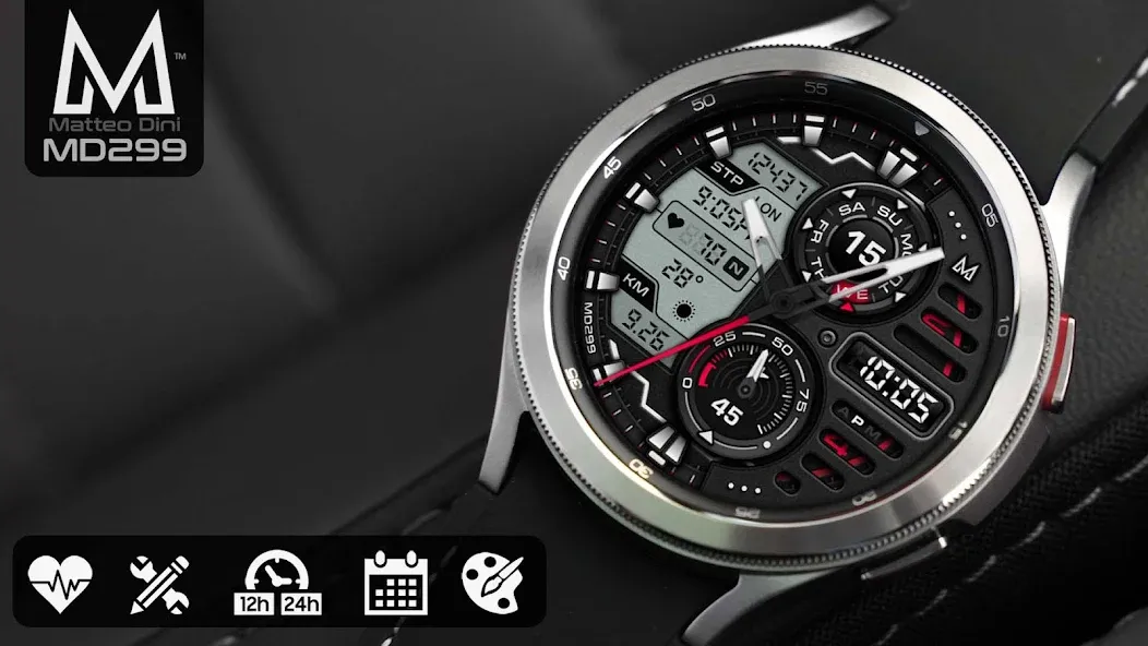 MD299 Analog watch face screenshot 1