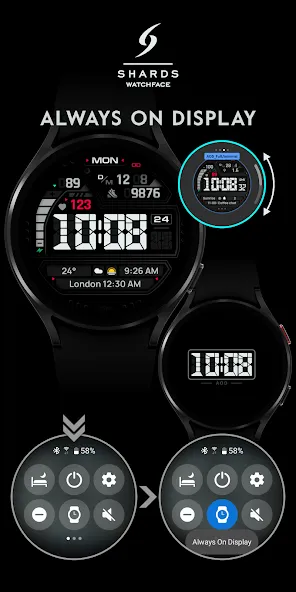 SH058 Watch Face, WearOS watch screenshot 7