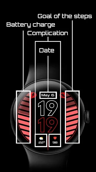 CLD M002 Watch Face for WearOS screenshot 3