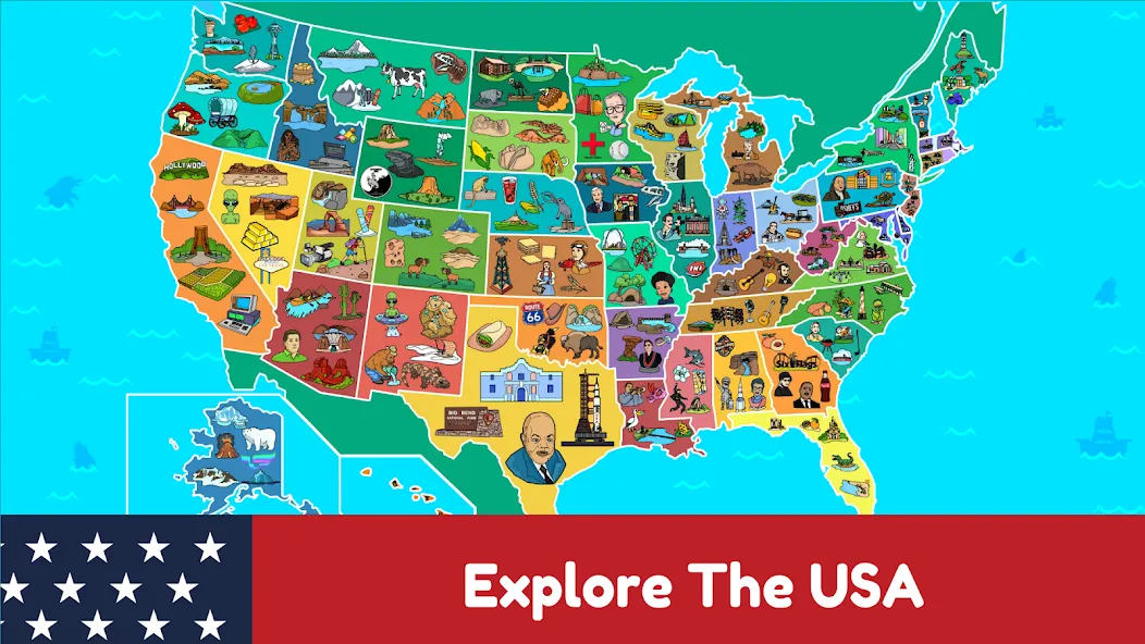 USA Map Kids Geography Games screenshot 3