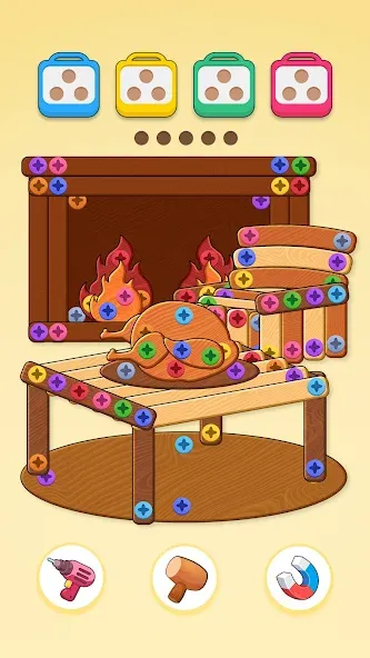 ネジパズル: 脳トレ ウッド パズル - 人気 ネジ ゲーム screenshot 8