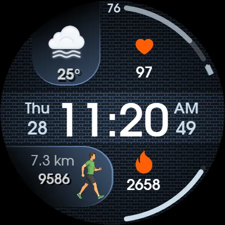Digital watch face D32 screenshot 26