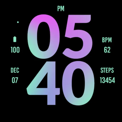 Big Tosca Purple Watch Face screenshot 4