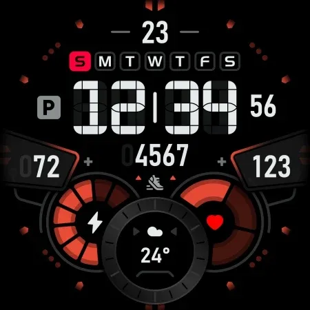SH007 Watch Face, WearOS watch screenshot 12