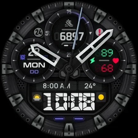 SH104 Watch Face, WearOS watch screenshot 14