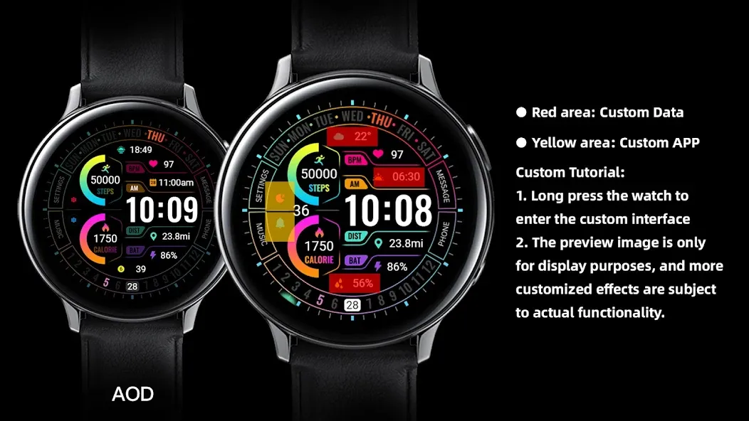 Gradient Line ZKin Watch Face screenshot 4