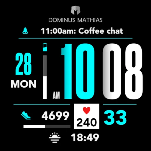DM145 Big & Bold Watch Face screenshot 4