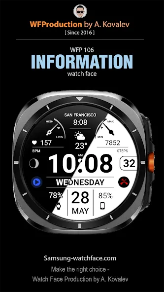 WFP 106 Information watch face screenshot 1