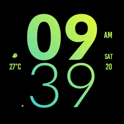 Fresh Green Large Watch Face screenshot 6