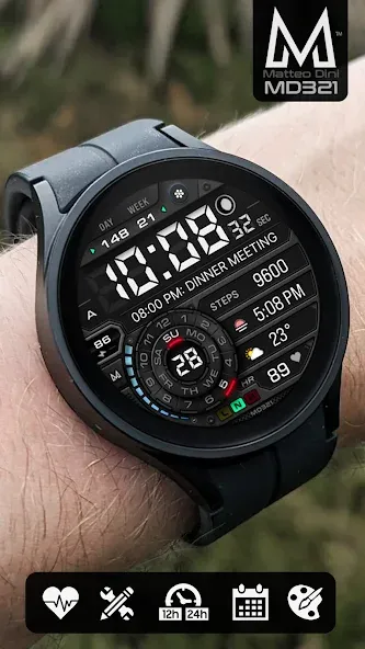 MD321 Digital Watch Face screenshot 2